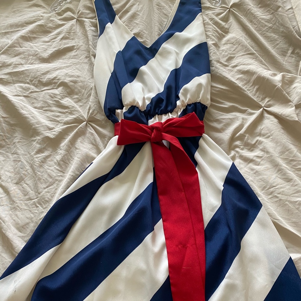 Red white and blue dress
